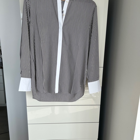NWT Mango Strip Contrast Blouse - Picture 2 of 5